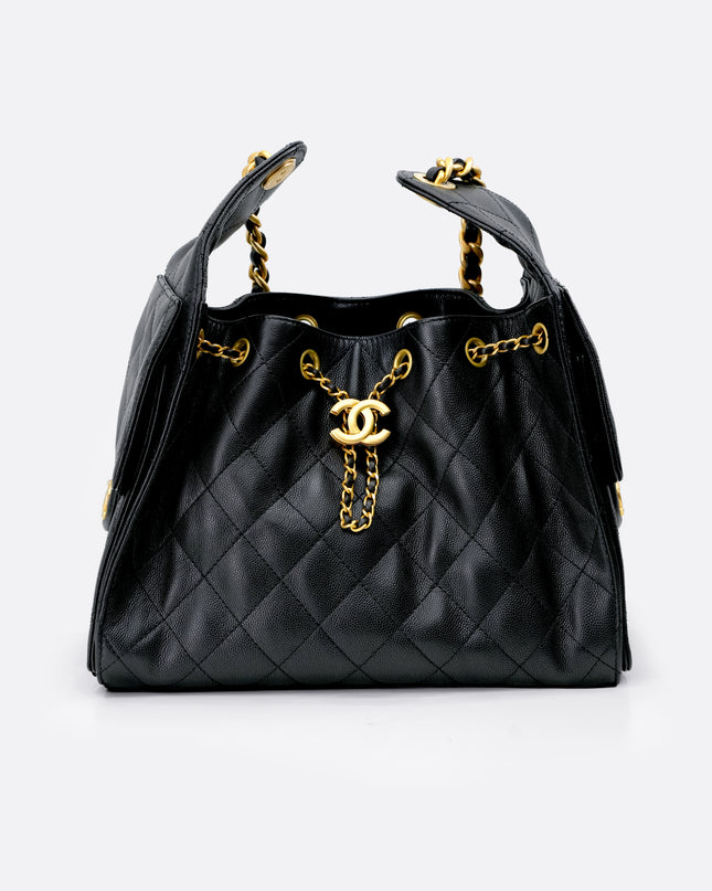 25 SMALL BLACK CAVIAR GOLDHARDWARE