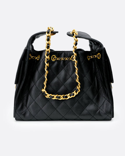 25 SMALL BLACK CAVIAR GOLDHARDWARE