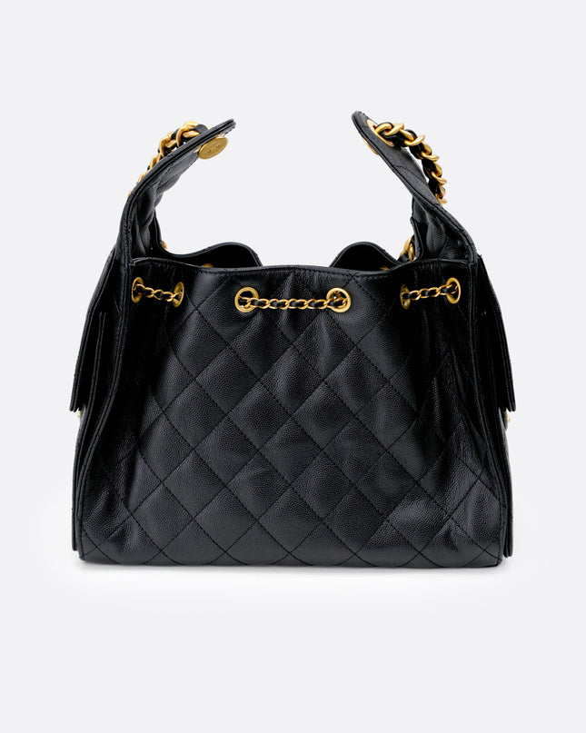 25 SMALL BLACK CAVIAR GOLDHARDWARE