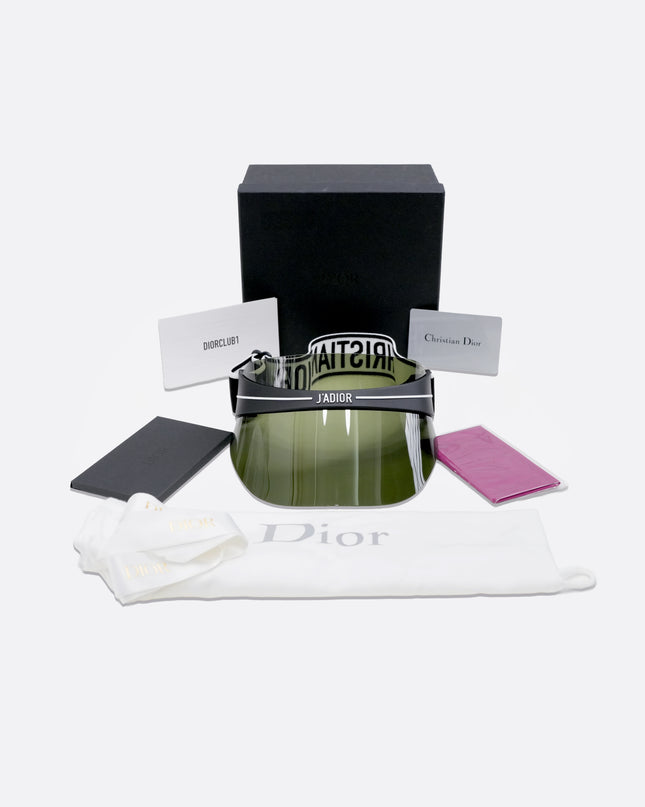 DIORCLUB1 J'ADIOR VISOR KHAKI TRANSPARENT SHIELD