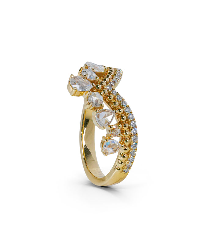 DIAMOND RING 18K YELLOW GOLD 0.70CT SIZE 12