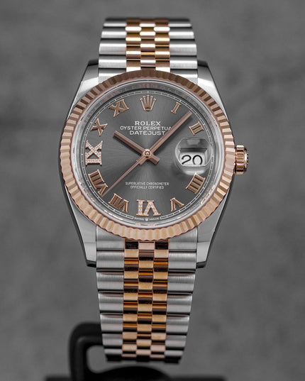 Harga Rolex 36 Twotone Rosegold Rhodium Roman Indonesia