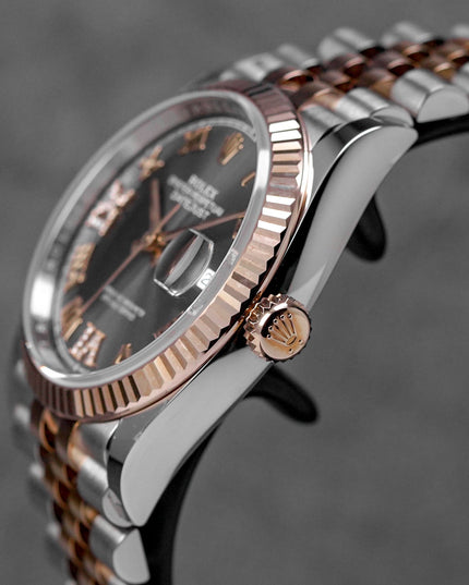 Harga Rolex 36 Twotone Rosegold Rhodium Roman Indonesia