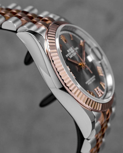 Harga Rolex 36 Twotone Rosegold Rhodium Roman Indonesia