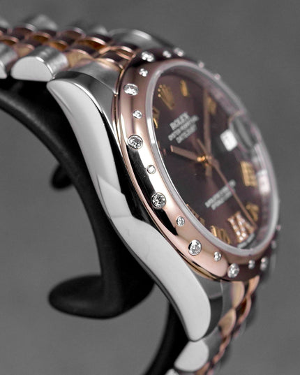 Harga Rolex Datejust 31 Twotone Rosegold Choco Roman Indonesia