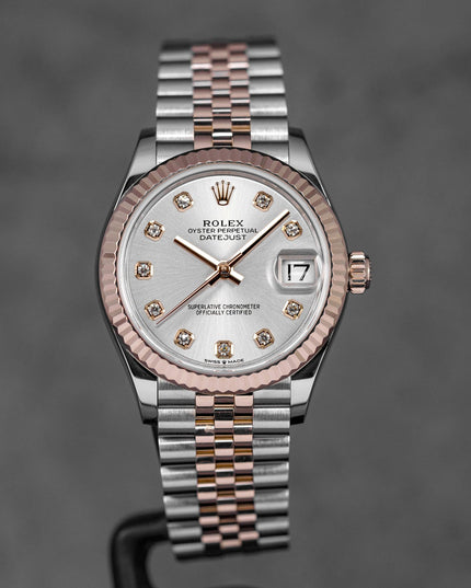 Harga Rolex Datejust 31 Twotone Rosegold Silver Diamond Indonesia
