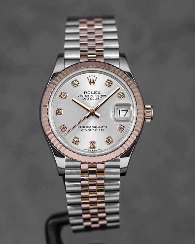 Harga Rolex Datejust 31 Twotone Rosegold Silver Diamond Indonesia