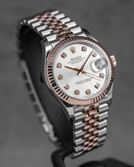 Harga Rolex Datejust 31 Twotone Rosegold Silver Diamond Indonesia