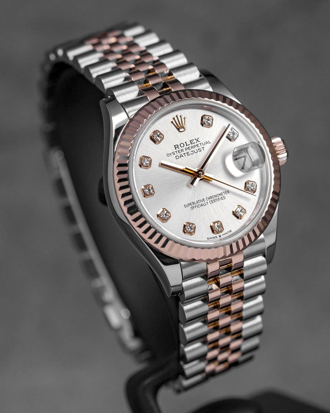 Harga Rolex Datejust 31 Twotone Rosegold Silver Diamond Indonesia