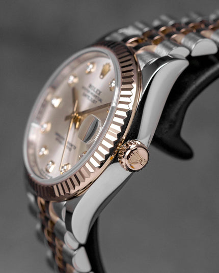 Harga Rolex Datejust 31 Twotone Rosegold Silver Diamond Indonesia