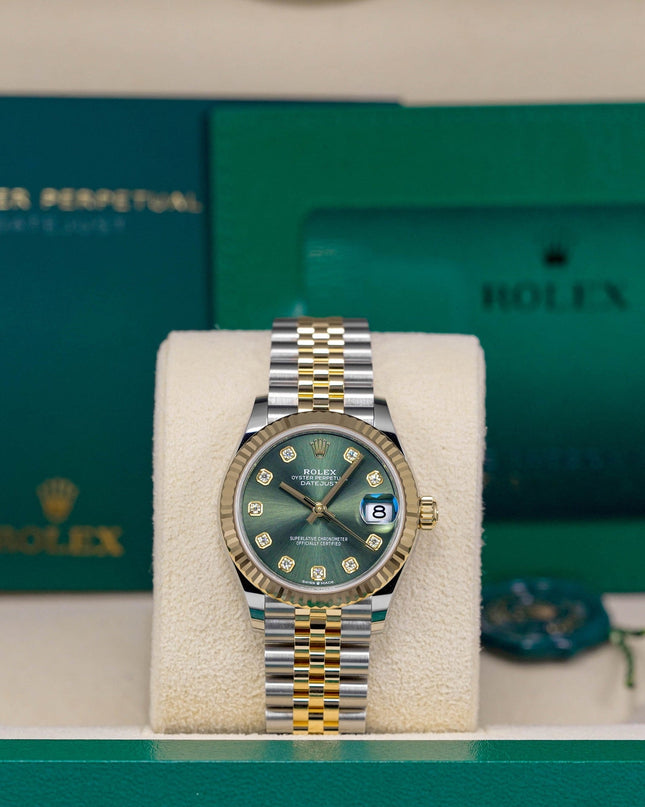 Harga Rolex Datejust 31mm Twotone Olive Green donesia Terbaru