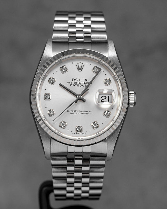 Harga Rolex Datejust 36 16234 Silver Diamond Indonesia