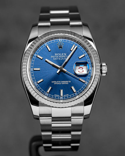 DATEJUST 36MM ROULETTE DATE WHEEL BLUE DIAL (2017)