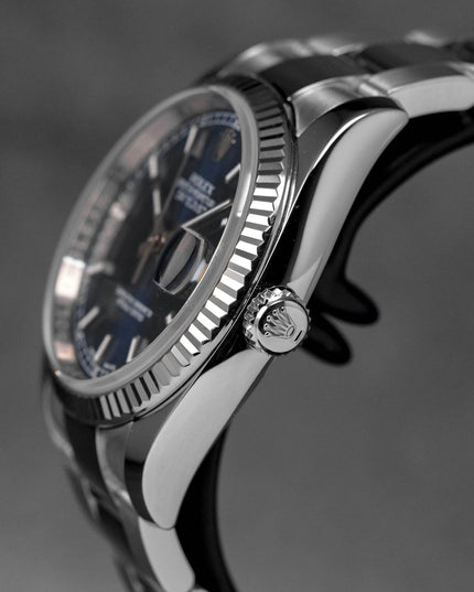 DATEJUST 36MM ROULETTE DATE WHEEL BLUE DIAL (2017)