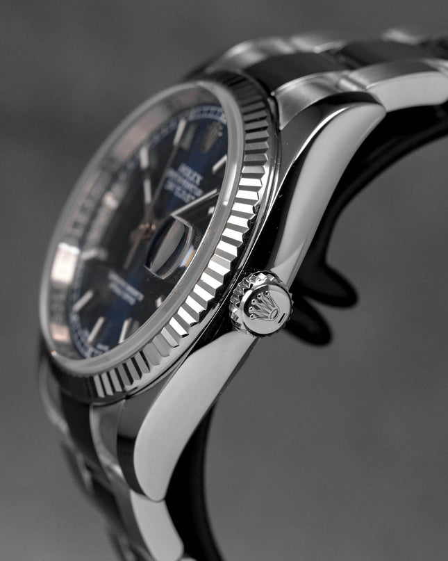 DATEJUST 36MM ROULETTE DATE WHEEL BLUE DIAL (2017)