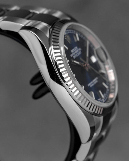 DATEJUST 36MM ROULETTE DATE WHEEL BLUE DIAL (2017)