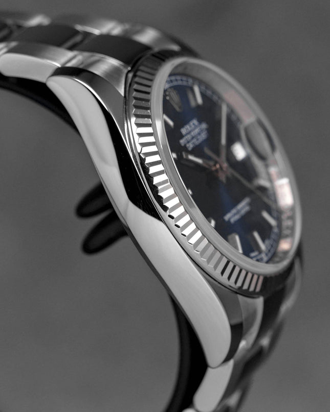 DATEJUST 36MM ROULETTE DATE WHEEL BLUE DIAL (2017)