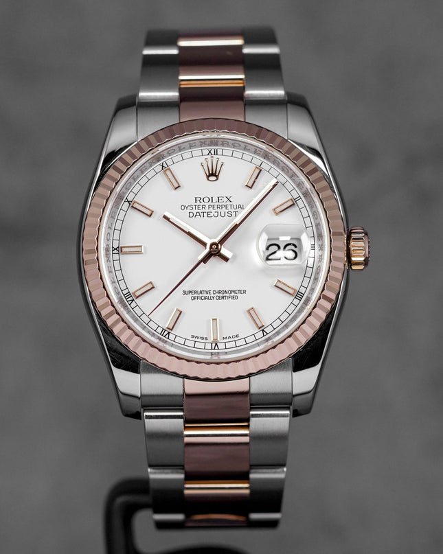 Harga Rolex Datejust 36 Twotone Rosegold White Indonesia