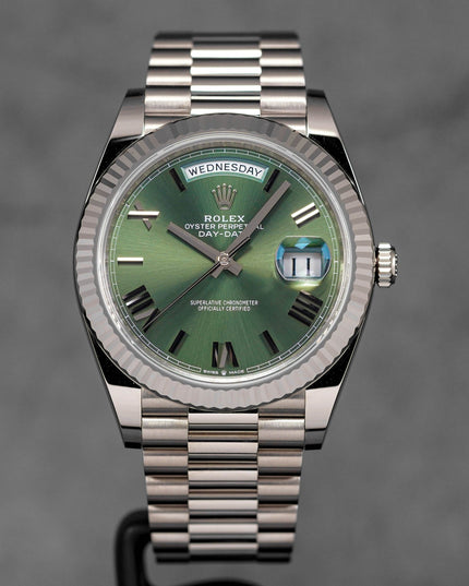 Harga Rolex Daydate 40 Whitegold Olive Green Indonesia