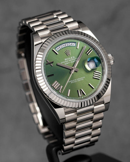 Harga Rolex Daydate 40 Whitegold Olive Green Indonesia