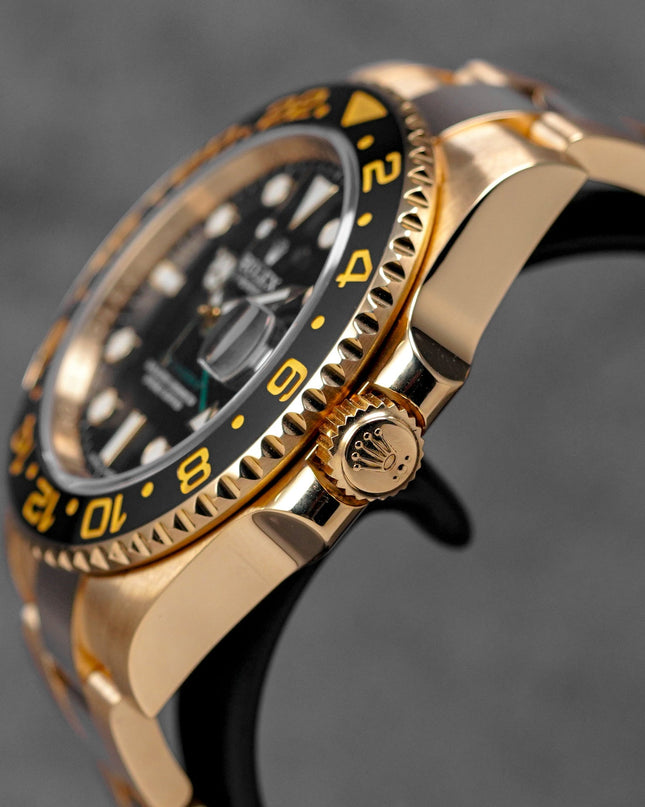 Harga Rolex GMT Master II Yellowgold Black