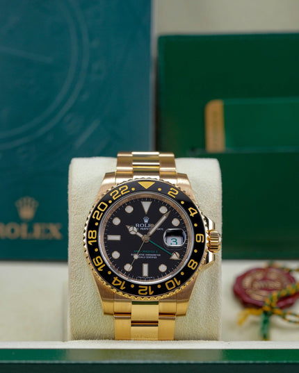 Harga Rolex GMT Master II Yellowgold Black