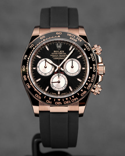 Harga Rolex daytona oysterflex rosegold black indonesia