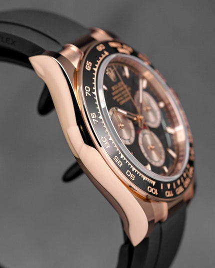 Harga Rolex daytona oysterflex rosegold black indonesia