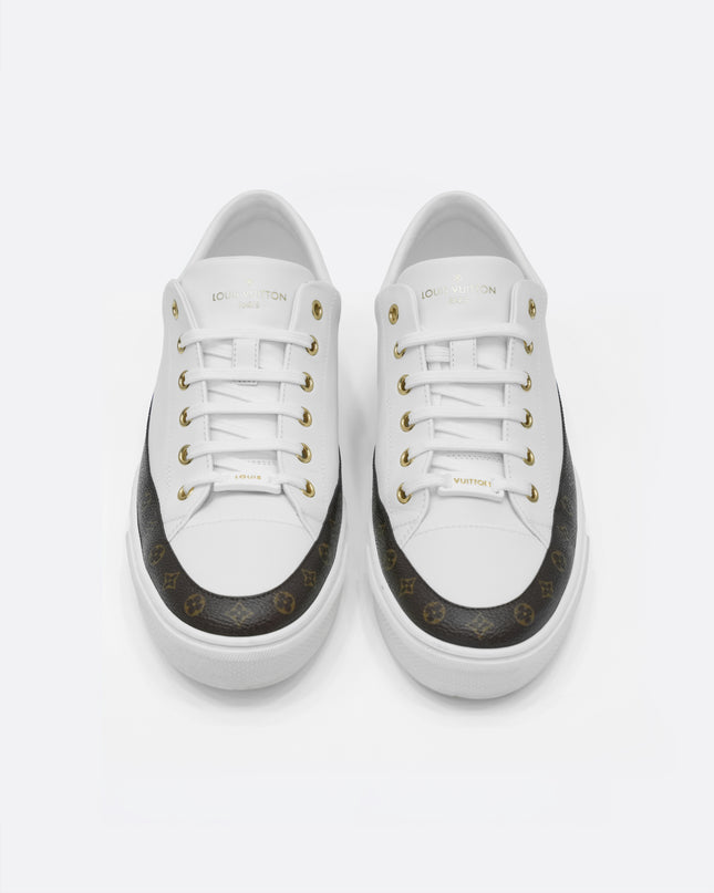 STELLAR SNEAKERS WHITE WITH MONOGRAM DETAIL - SIZE 41