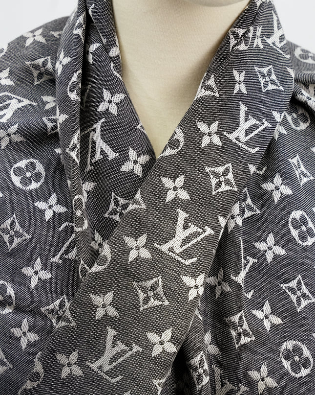 MONOGRAM DENIM SHAWL