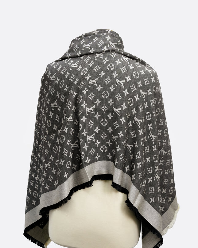 MONOGRAM DENIM SHAWL