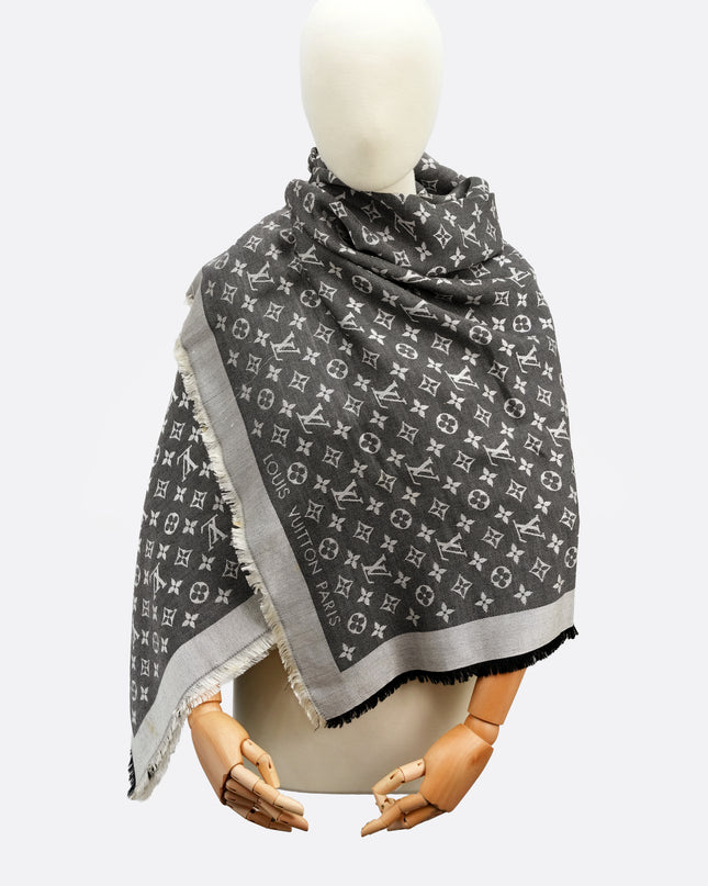 MONOGRAM DENIM SHAWL