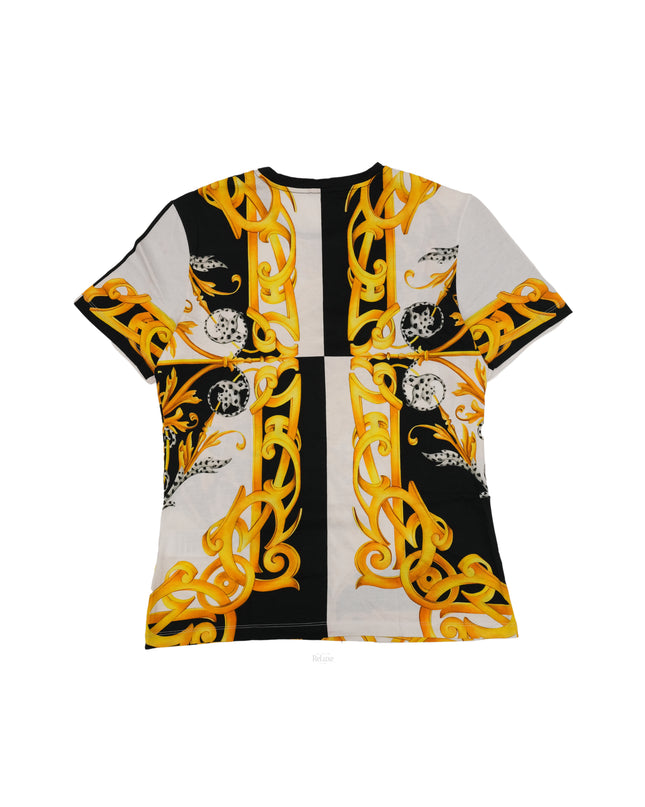 BAROCCO T-SHIRT BLACK X WHITE X GOLD SIZE 40