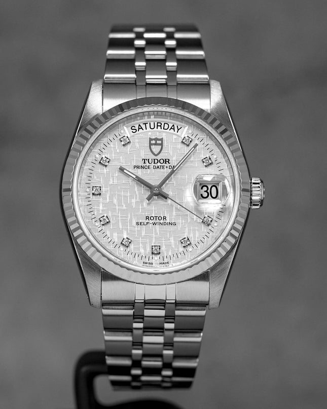 Harga Tudor Prince Date Day Silver Linen Diamond