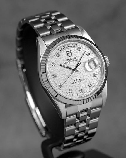 Harga Tudor Prince Date Day Silver Linen Diamond