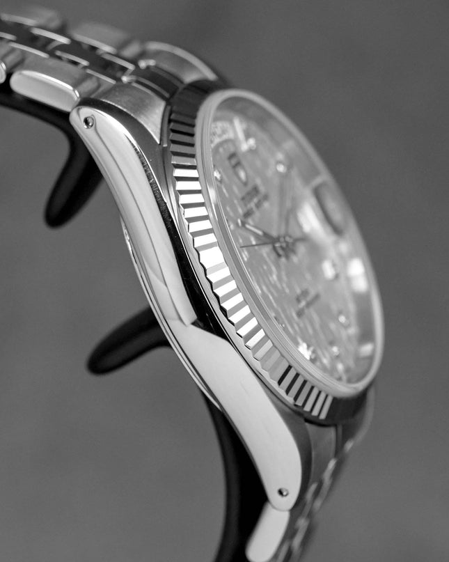 Harga Tudor Prince Date Day Silver Linen Diamond