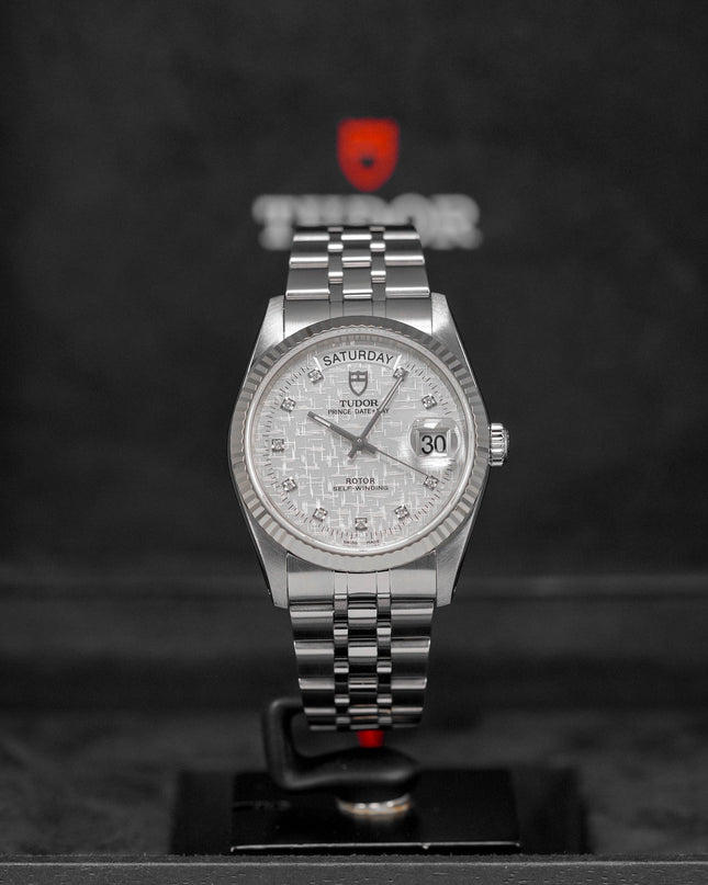 Harga Tudor Prince Date Day Silver Linen Diamond