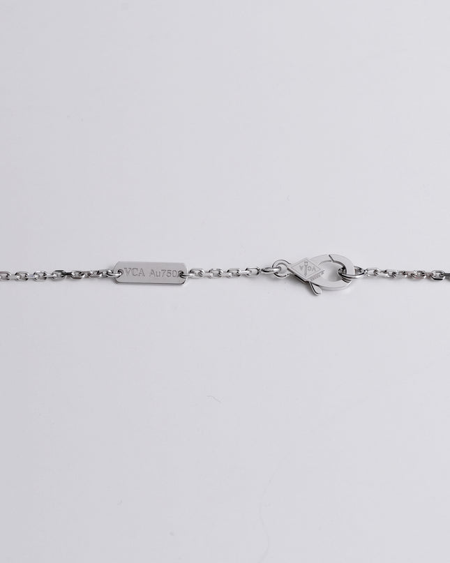 VINTAGE ALHAMBRA MOTHER OF PEARL NECKLACE WHITE GOLD (2022)