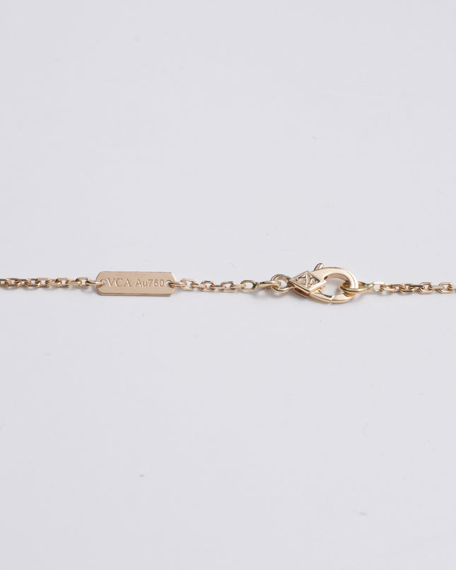 VINTAGE ALHAMBRA MOTHER OF PEARL NECKLACE YELLOW GOLD (2022)