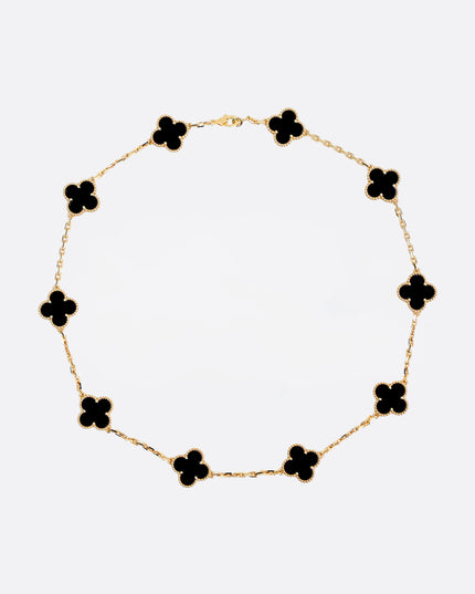 VINTAGE ALHAMBRA 10P ONYX NECKLACE (2024)
