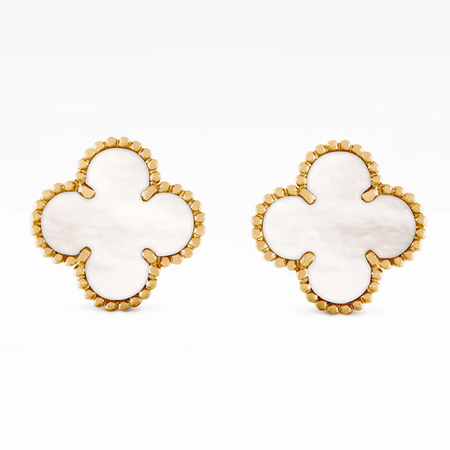 VINTAGE ALHAMBRA MOTHER OF PEARL EARRINGS (2021)