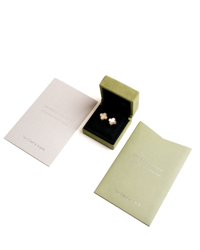 VINTAGE ALHAMBRA MOTHER OF PEARL EARRINGS (2021)