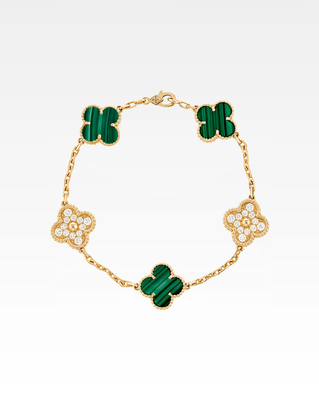 VINTAGE ALHAMBRA BRACELET – MALACHITE & DIAMONDS (2020)