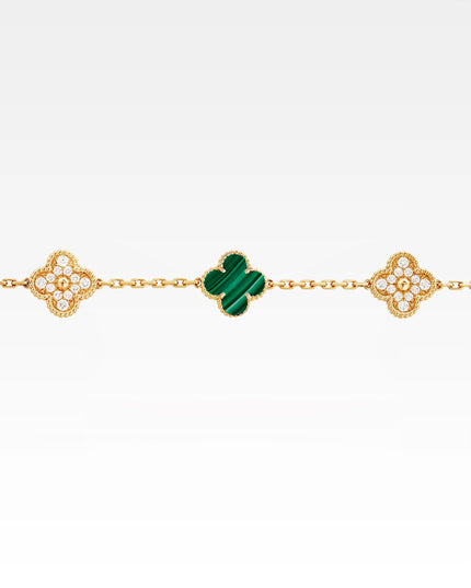VINTAGE ALHAMBRA BRACELET – MALACHITE & DIAMONDS (2020)