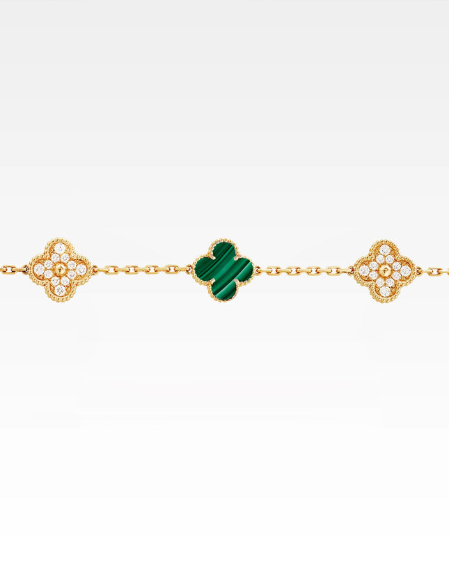 VINTAGE ALHAMBRA BRACELET – MALACHITE & DIAMONDS (2020)