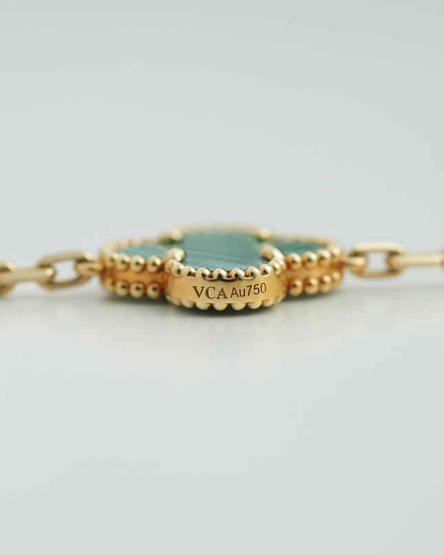 VINTAGE ALHAMBRA BRACELET – MALACHITE & DIAMONDS (2020)