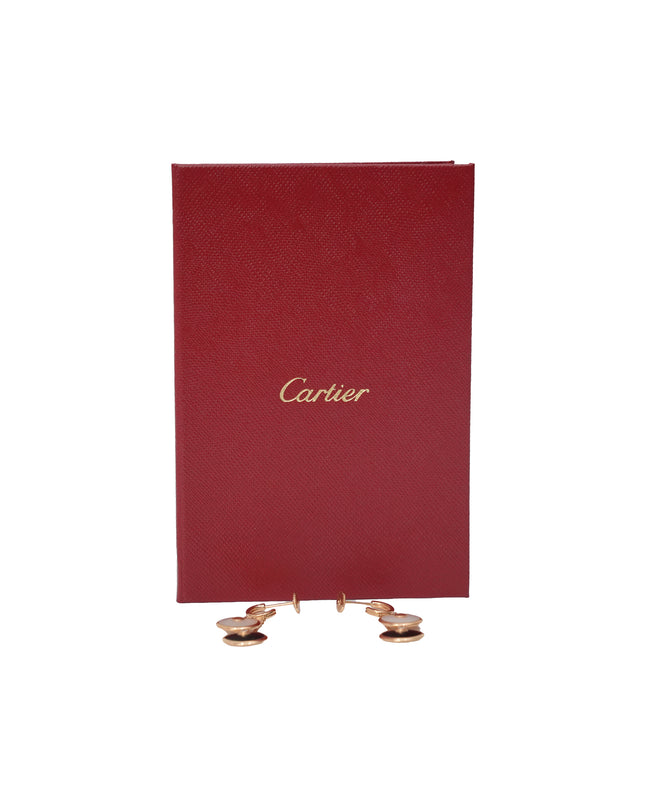 AMULETTE BLACK X WHITE EARRINGS 18K ROSEGOLD