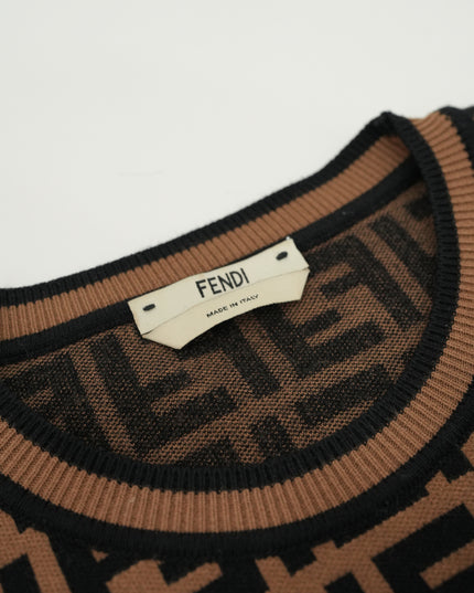 ZUCCA SHORT SLEEVE KNITWEAR SIZE 42 BROWN