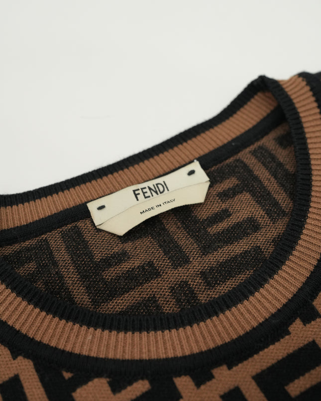 ZUCCA SHORT SLEEVE KNITWEAR SIZE 42 BROWN