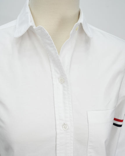 CROPPPED COTTON OXFORD SHIRT SIZE 38 WOMAN WHITE